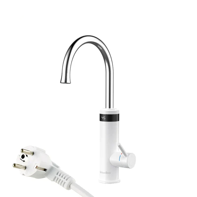 Robinet évier cuisine mitigeur affichage numérique thermostatique - Blanc