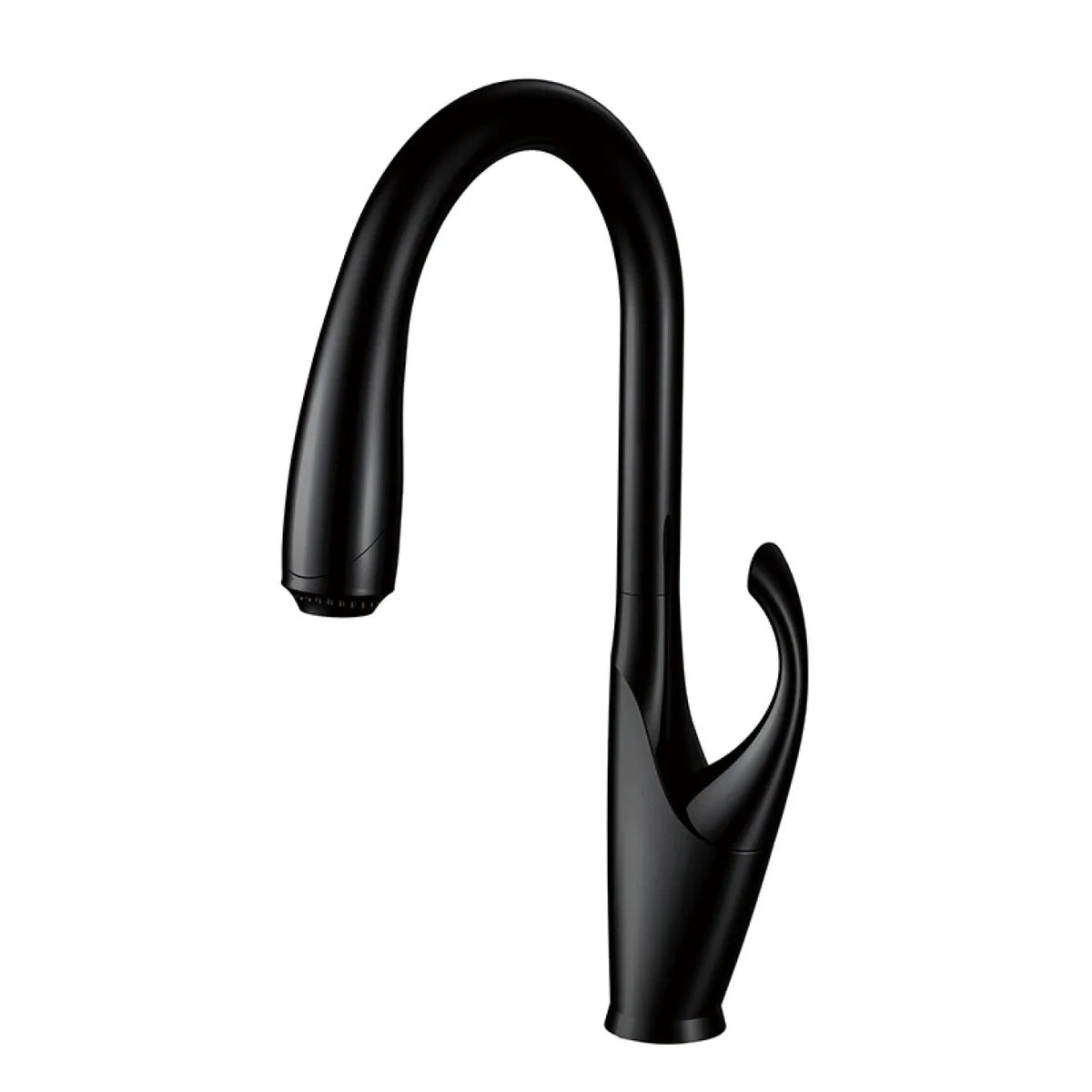 Robinet évier cuisine design moderne flexible douchette - Noir - Laiton