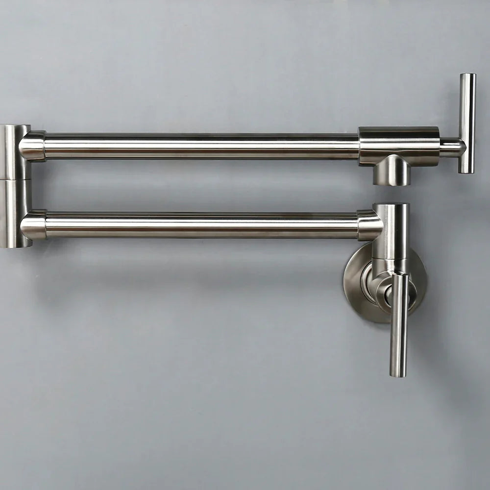 Robinet de cuisine rabattable - Argenté - Laiton