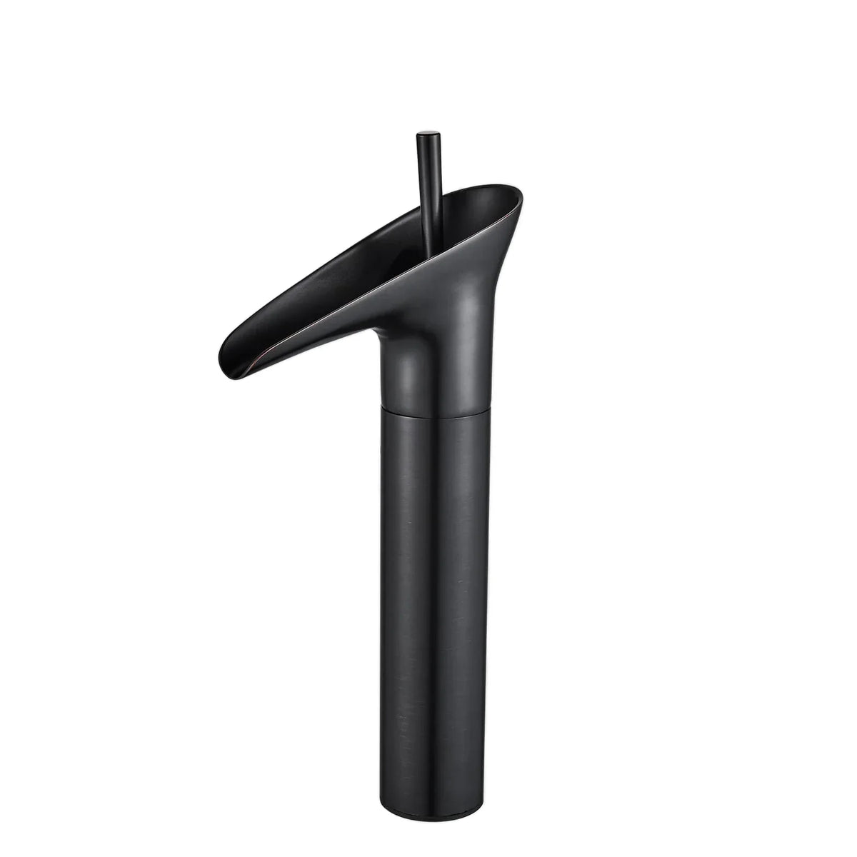 Robinet salle de bain lavabo bambou cascade - Noir - Laiton