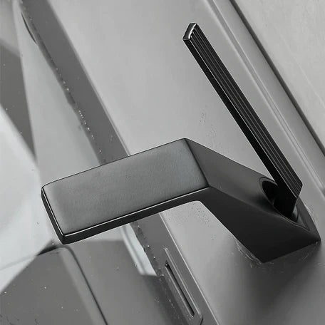 Robinet salle de bain lavabo mitigeur design contemporain - Argenté