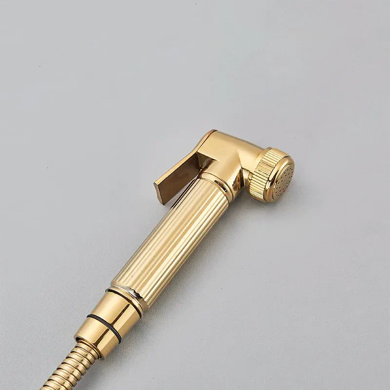 Robinet évier cuisine design mitigeur led flexible douchette pistolet - Doré - Laiton