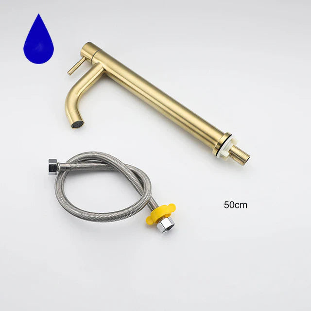 Robinet lavabo salle de bain minimaliste - Doré brossé