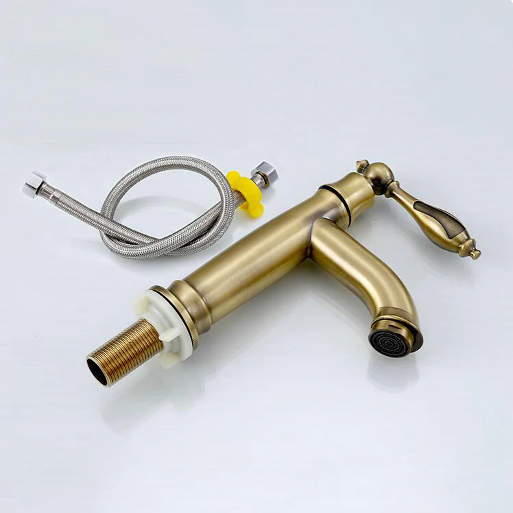 Robinet salle de bain lave main rétro eau froide - Doré - Laiton