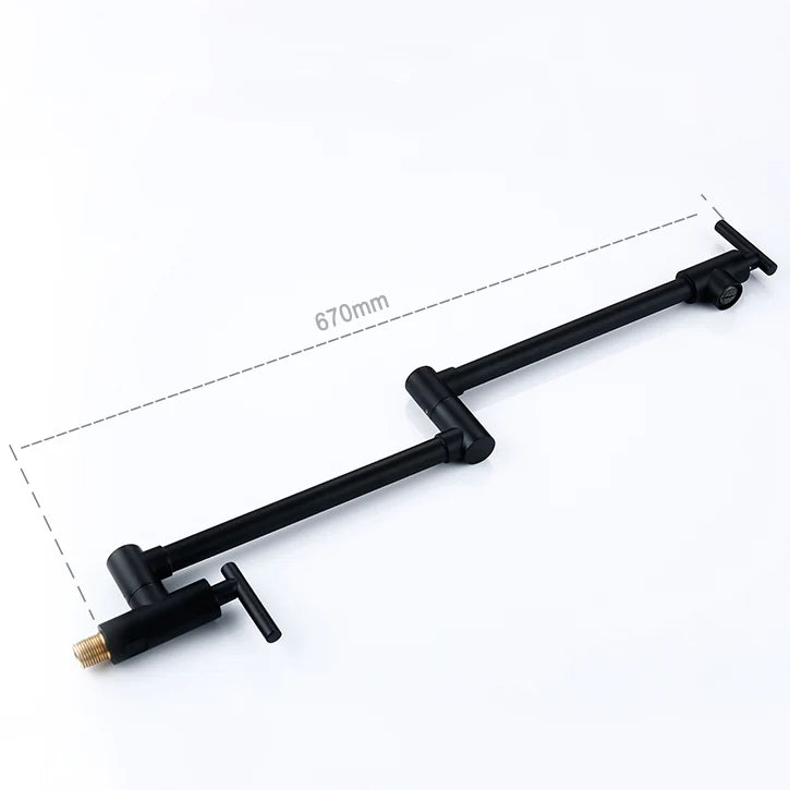 Robinet de cuisine rabattable - Noir mat - Laiton