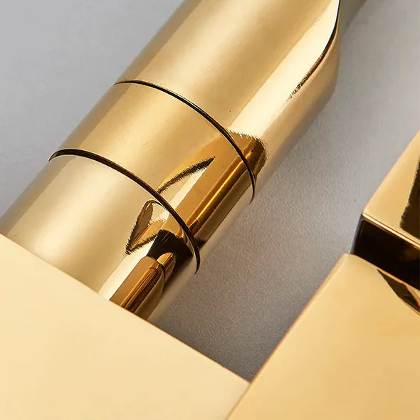 Robinet évier cuisine design mitigeur flexible douchette pistolet - Doré - Laiton