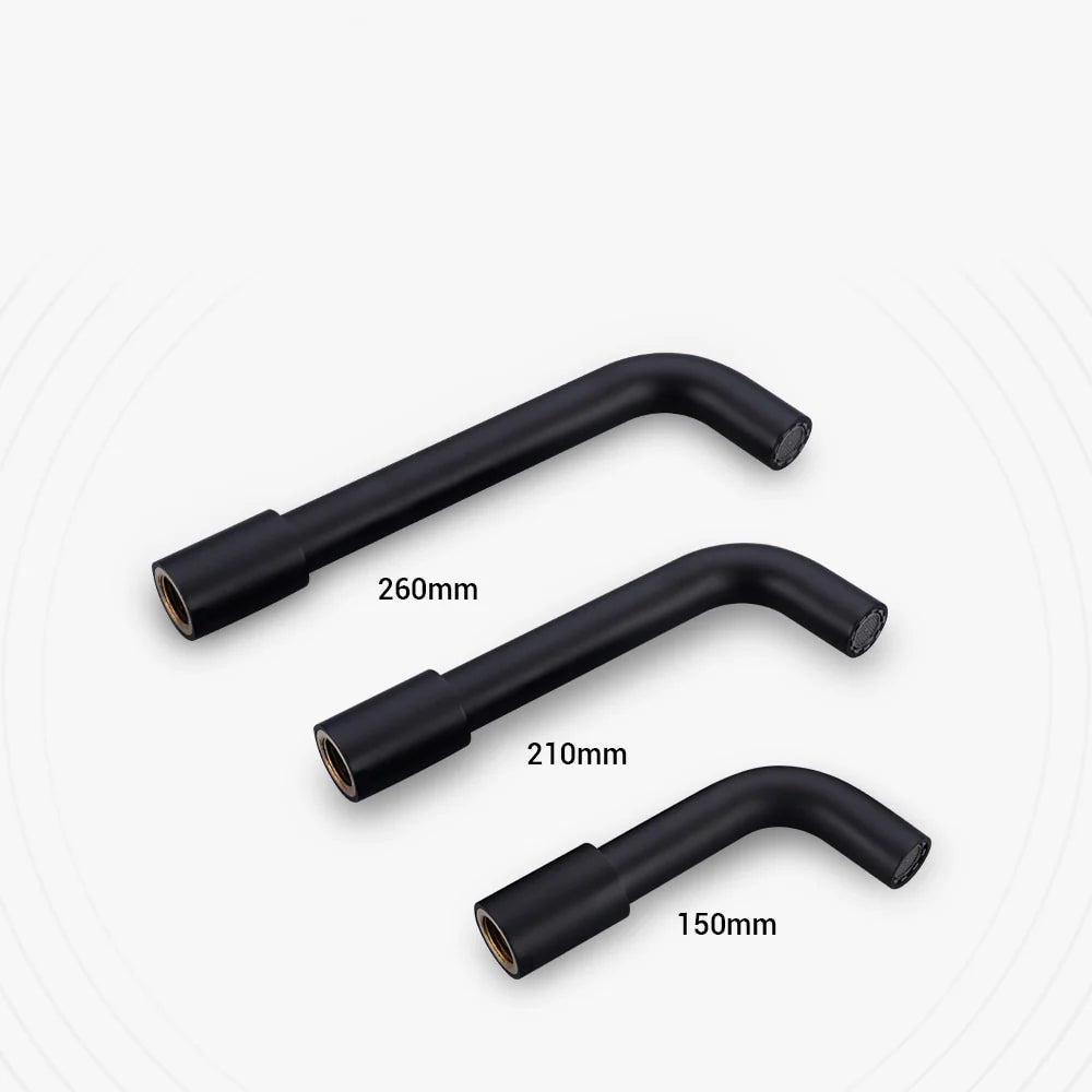 Robinet salle de bain lavabo encastrable - Noir - Laiton