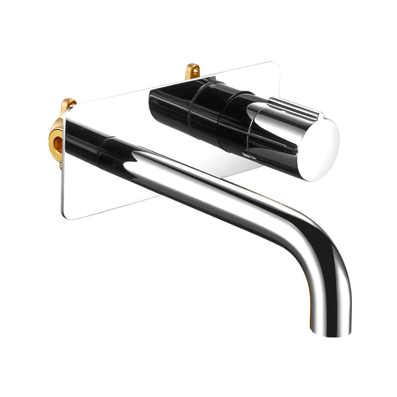 Robinet mural salle de bain encastrable mitigeur - Argenté - Laiton