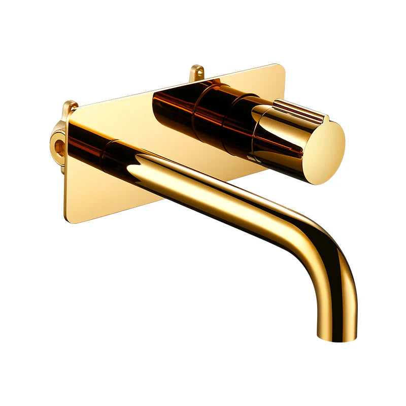 Robinet mural salle de bain encastrable mitigeur - Doré - Laiton