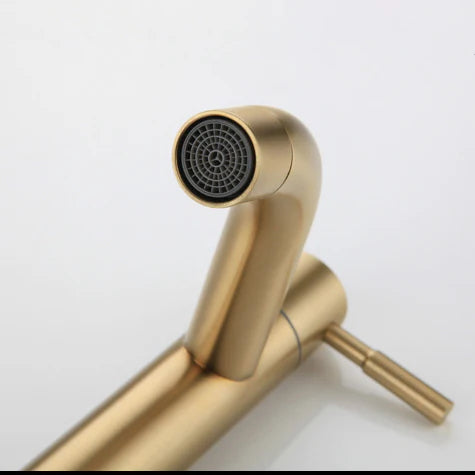 Robinet lavabo salle de bain minimaliste - Doré brossé