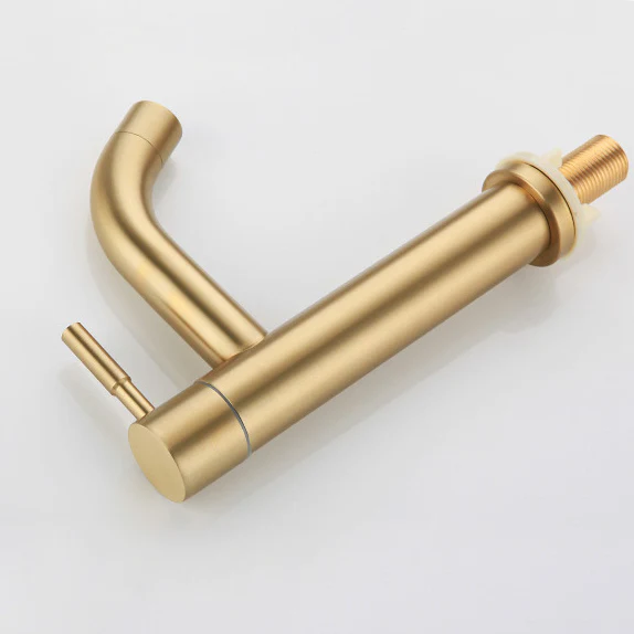 Robinet lavabo salle de bain minimaliste - Doré brossé