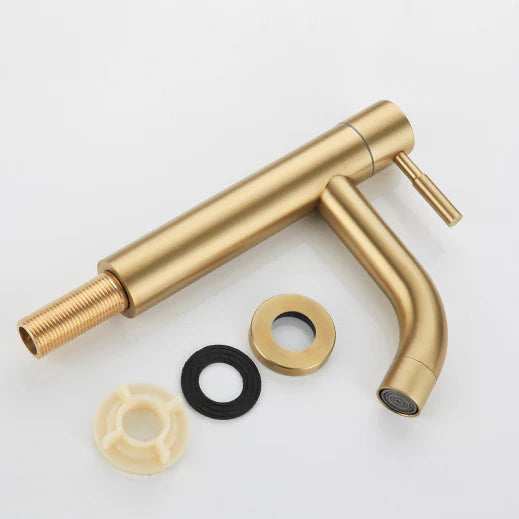 Robinet lavabo salle de bain minimaliste - Doré brossé