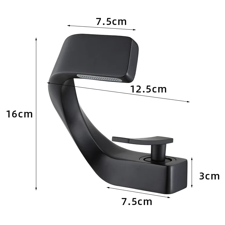 Robinet design incurvé cascade - Doré - Laiton