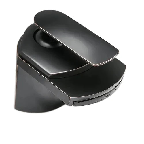 Robinet lavabo salle de bain large design cascade - Noir