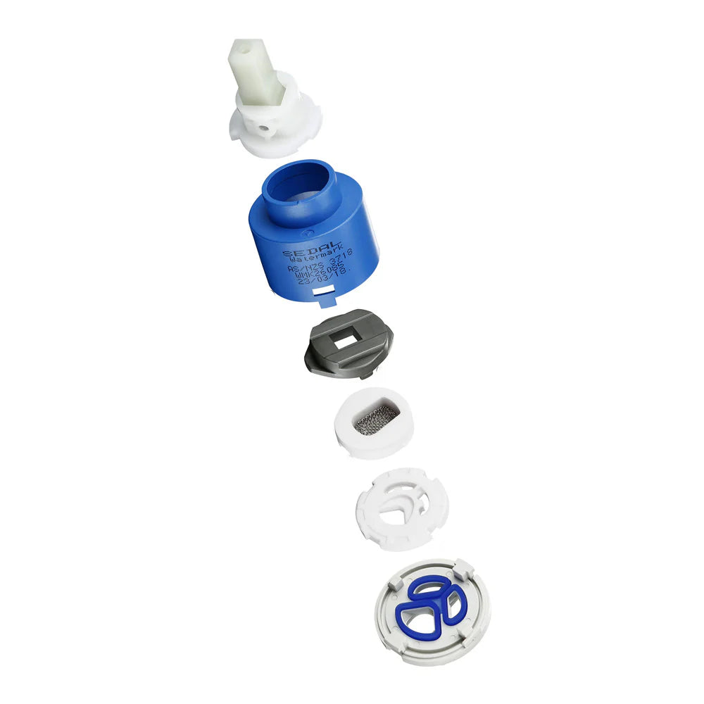 Robinet lavabo salle de bain poignée ronde travaillée - Noir - Laiton