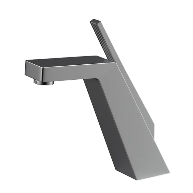 Robinet salle de bain lavabo mitigeur design contemporain - Argenté