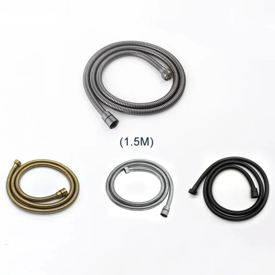 Robinet douche salle de bain douchette mitigeur rond - Noir - Laiton