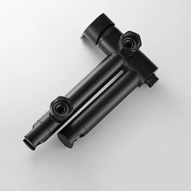 Robinet baignoire salle de bain design moderne douchette - Noir - Laiton