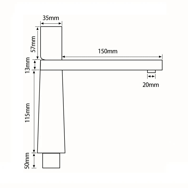 Robinet salle de bain lavabo minimaliste géométrique design - Doré - Laiton