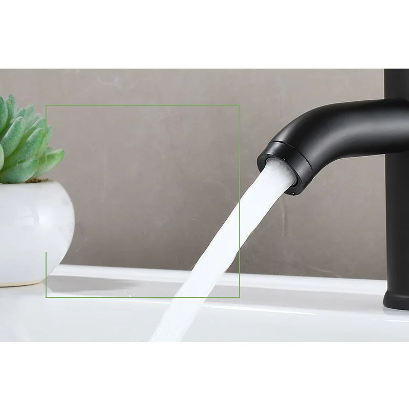 Robinet lavabo salle de bain minimaliste mitigeur - Noir mat