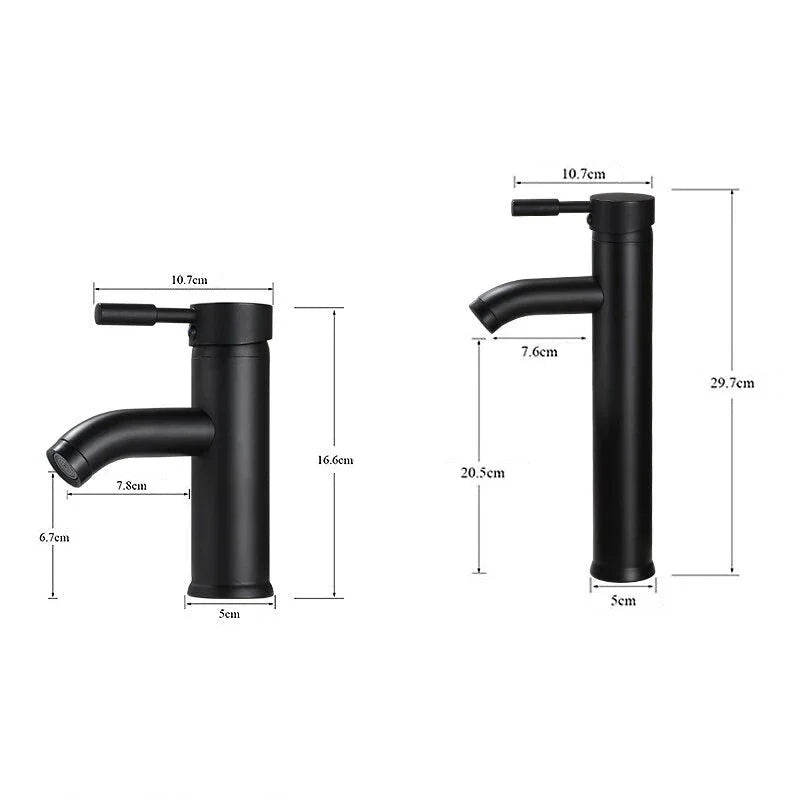 Robinet lavabo salle de bain minimaliste mitigeur - Noir mat