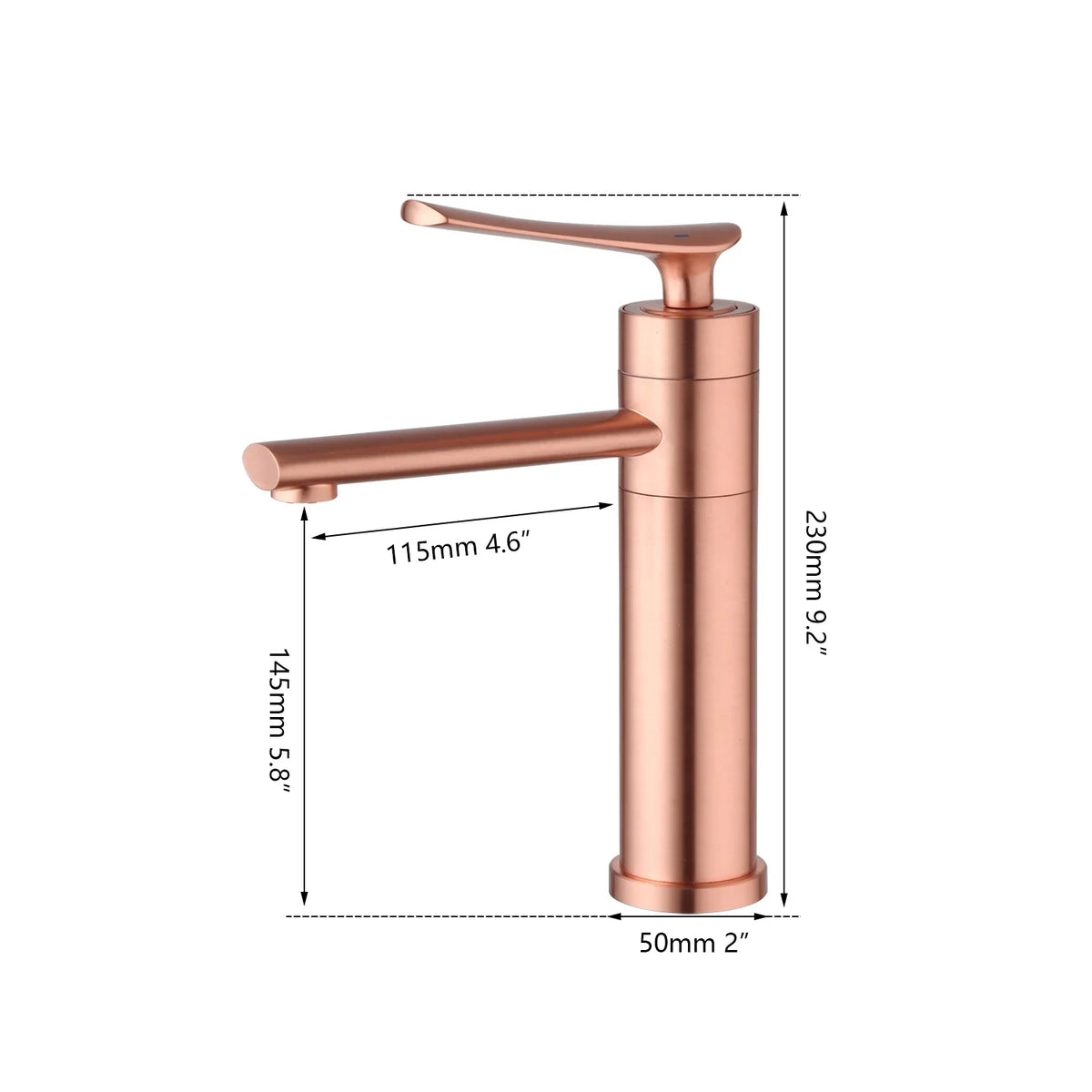 Robinet moderne salle de bain lavabo - Doré rose - Laiton