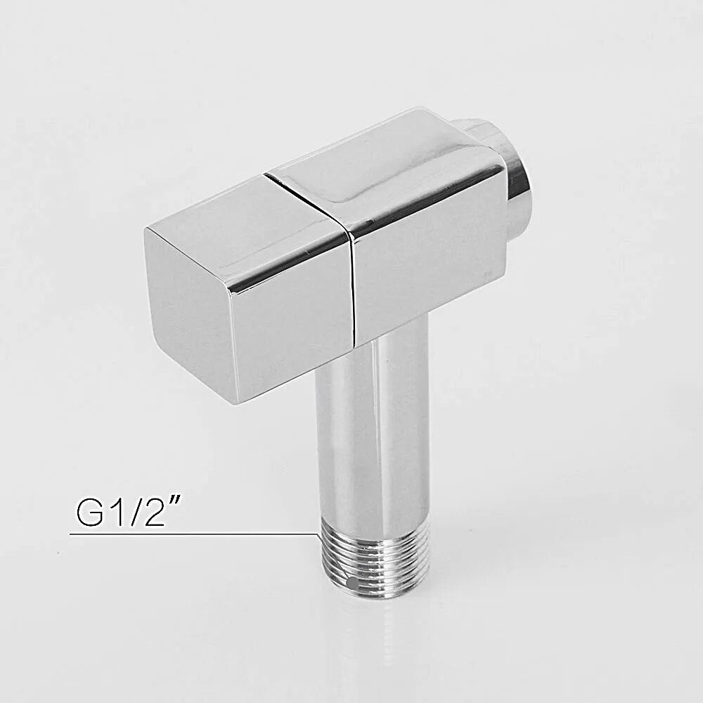 Robinet extérieur de jardin moderne cubique mural - Argenté - Laiton