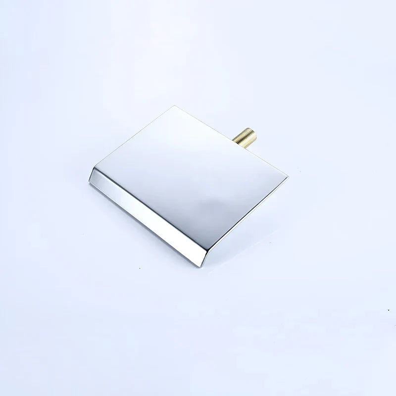 Robinet lavabo salle de bain mural encastrable cascade - Argenté - Laiton