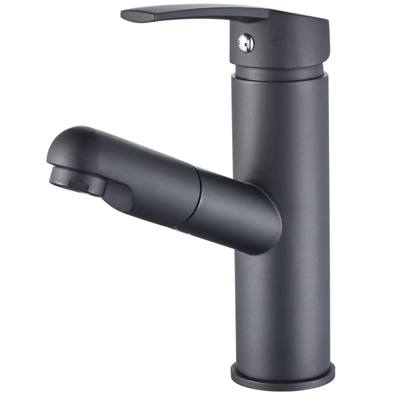 Robinet lavabo salle de bain flexible - Noir mat