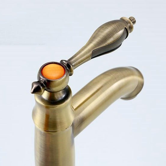 Robinet salle de bain lave main rétro eau froide - Doré - Laiton