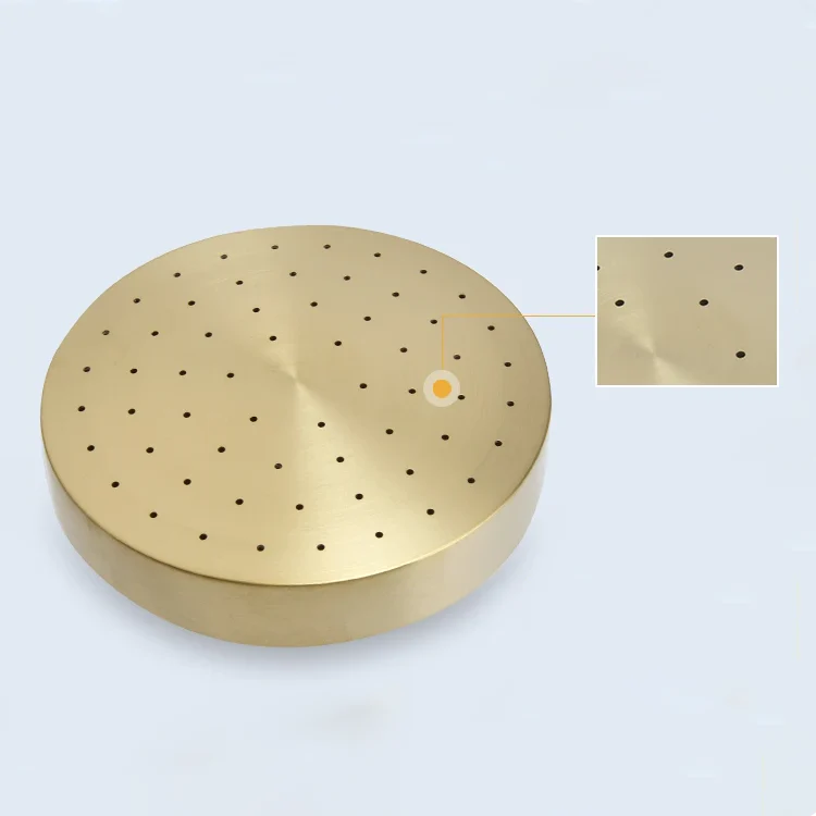 Robinet douche salle de bain mural encastrable minimaliste - Doré - Laiton