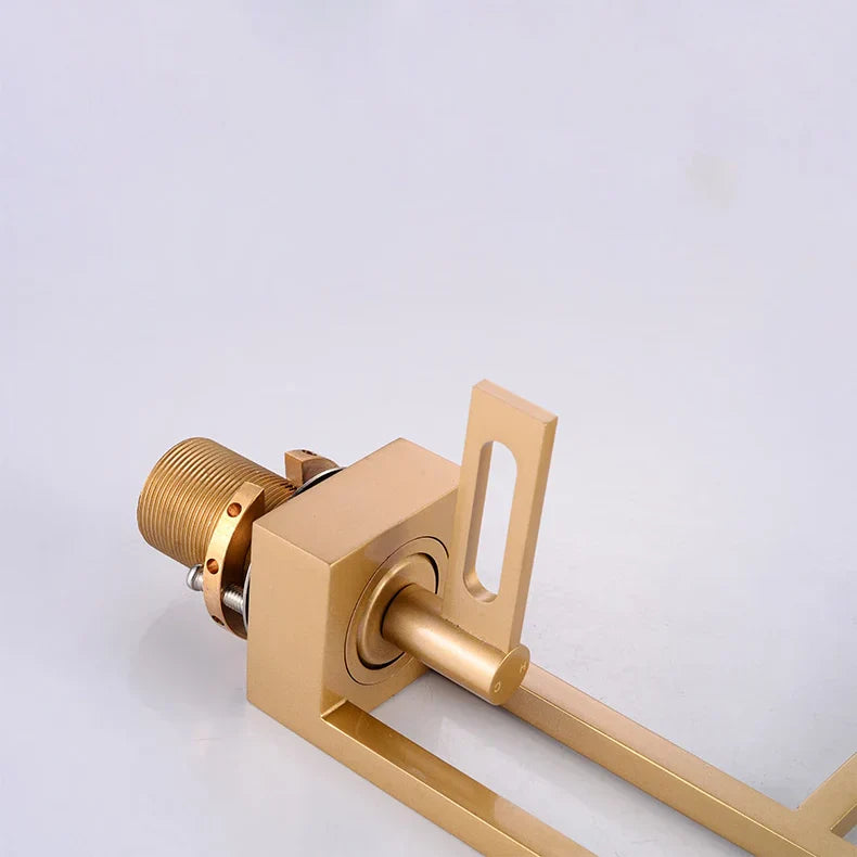 Robinet moderne géométrique salle de bain lavabo - Doré - Laiton