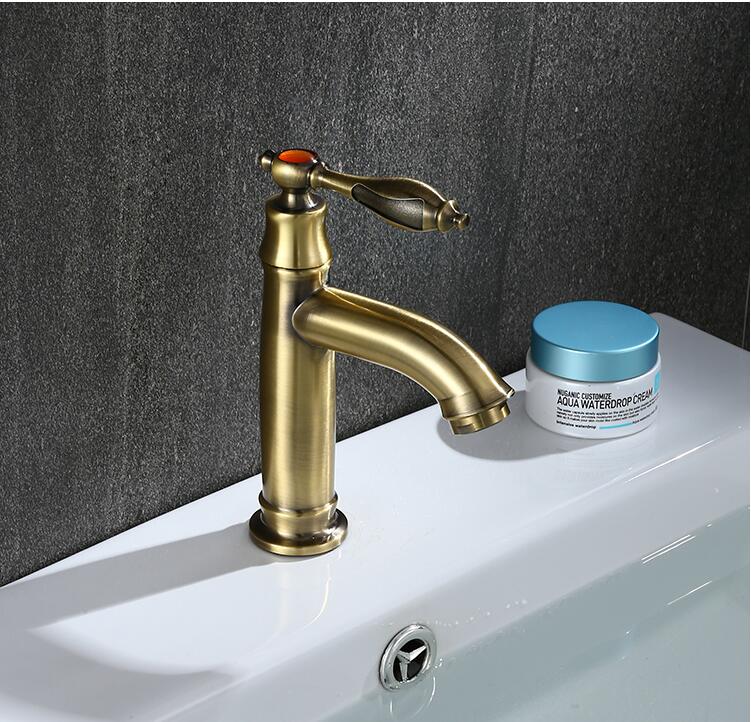 Robinet salle de bain lave main rétro eau froide - Doré - Laiton