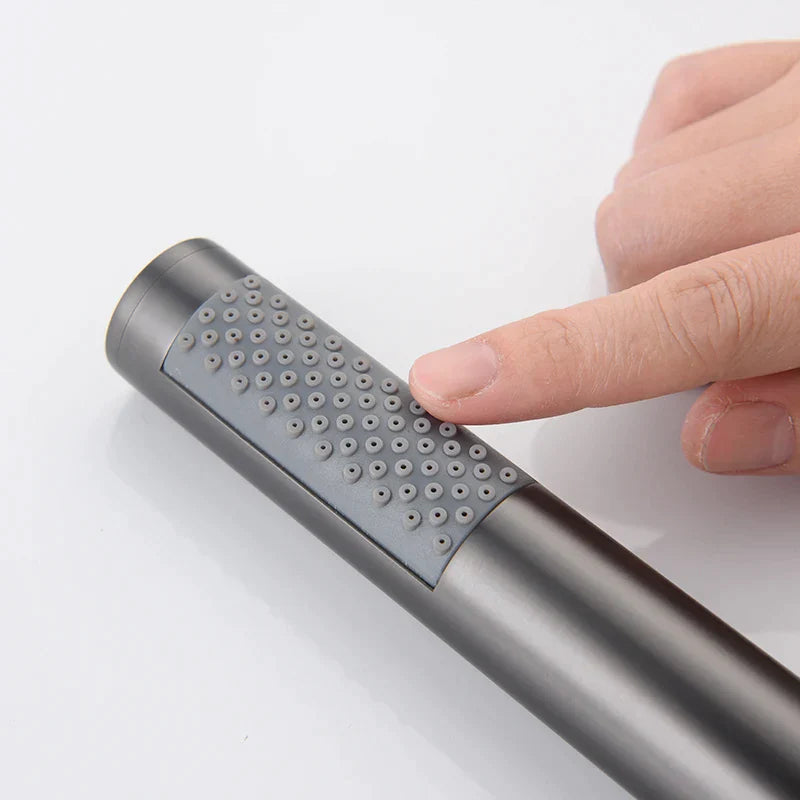 Robinet douche salle de bain douchette mitigeur rond - Argenté - Laiton