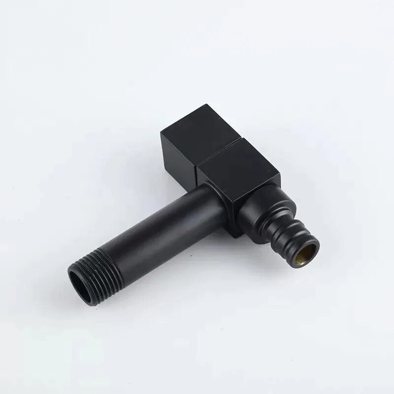 Robinet extérieur de jardin moderne cubique mural - Noir - Laiton