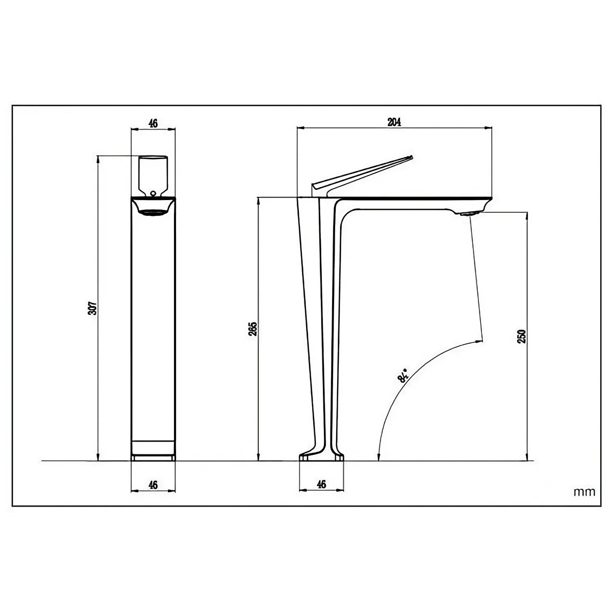 Robinet salle de bain mitigeur design - Argenté - Laiton