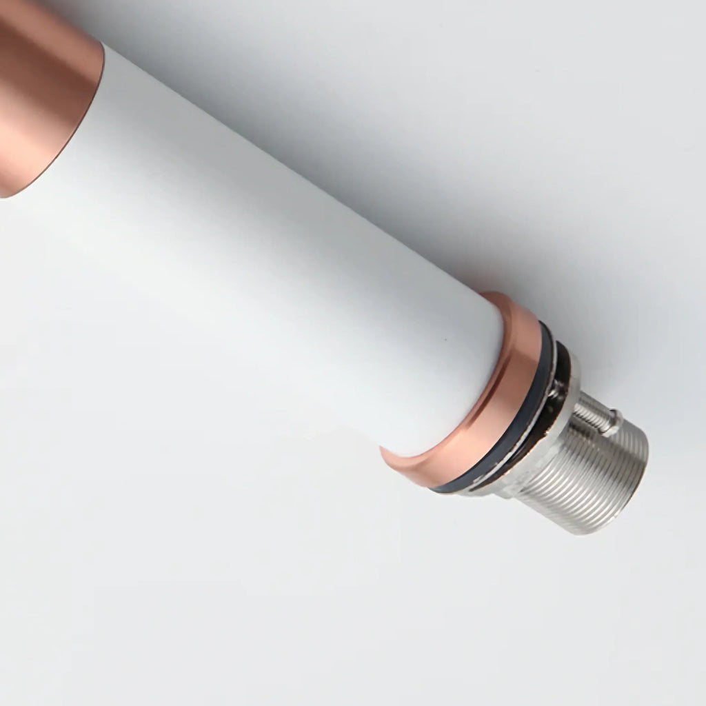 Robinet bicolore moderne salle de bain lavabo - Doré rose Blanc - Laiton