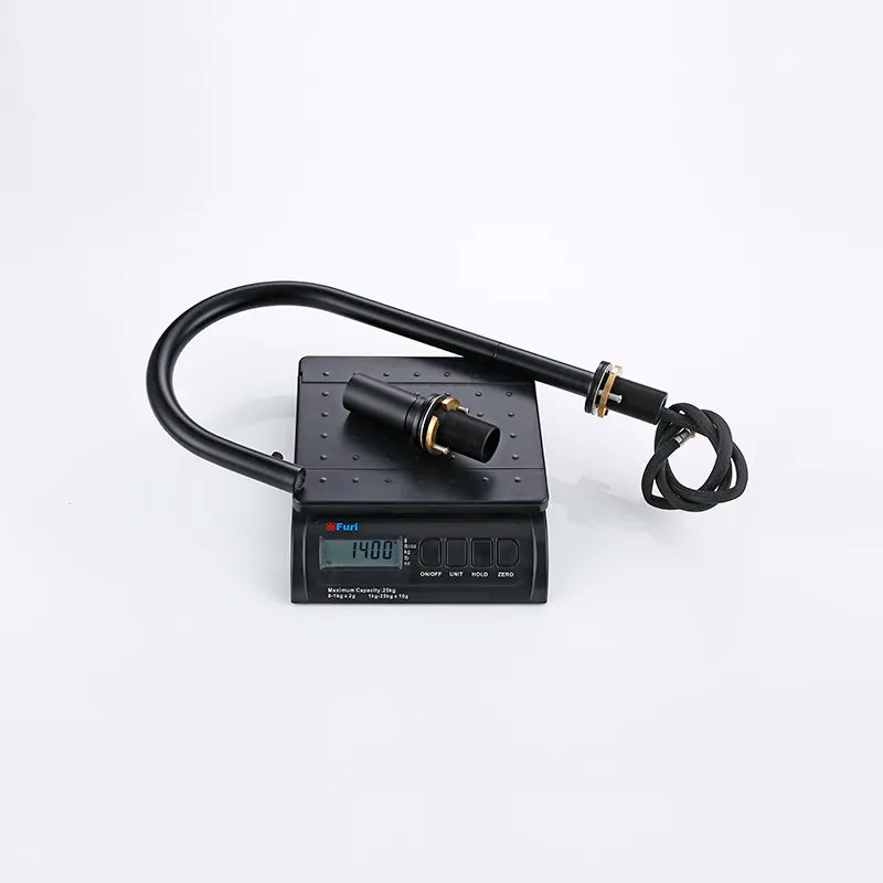 Robinet évier cuisine minimaliste flexible mitigeur déporté - Noir - Laiton