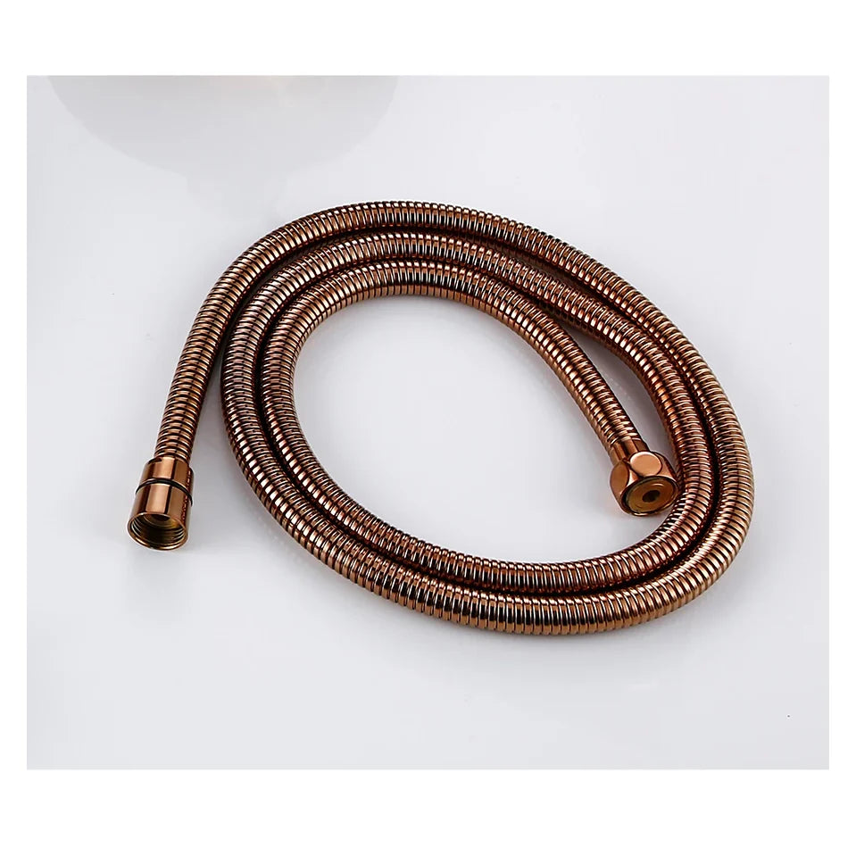 Robinet douche salle de bain rond mural encastrable - Doré rose - Laiton