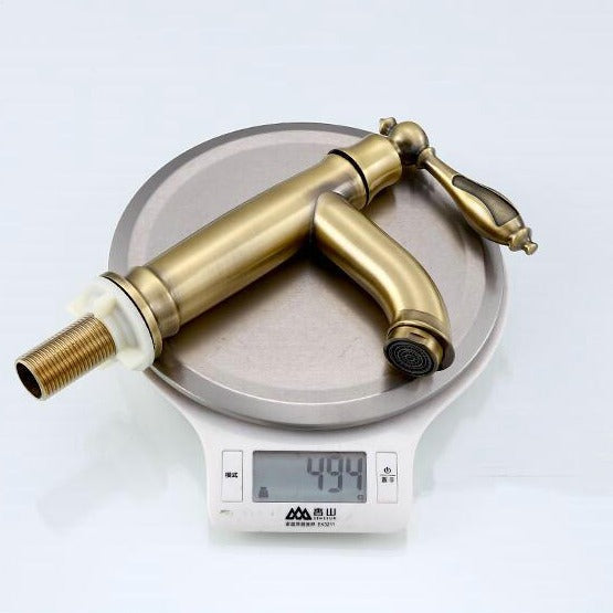 Robinet salle de bain lave main rétro eau froide - Doré - Laiton