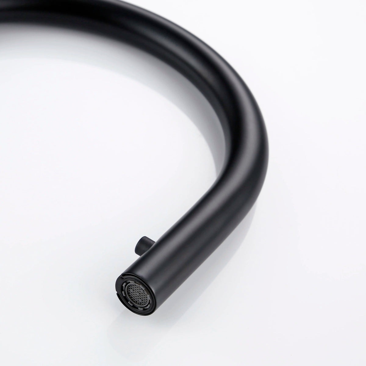 Robinet évier cuisine minimaliste flexible mitigeur déporté - Noir - Laiton