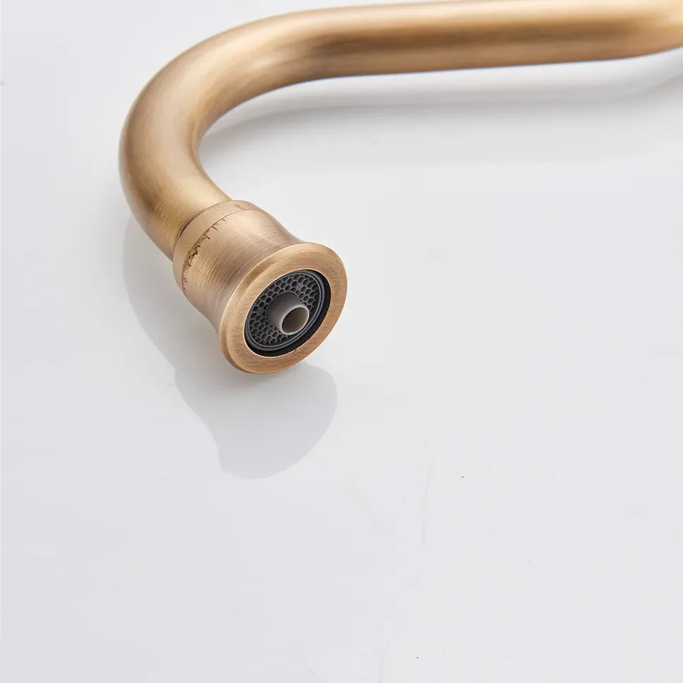 Robinet évier cuisine rétro mitigeur purificateur d'eau - Doré - Laiton