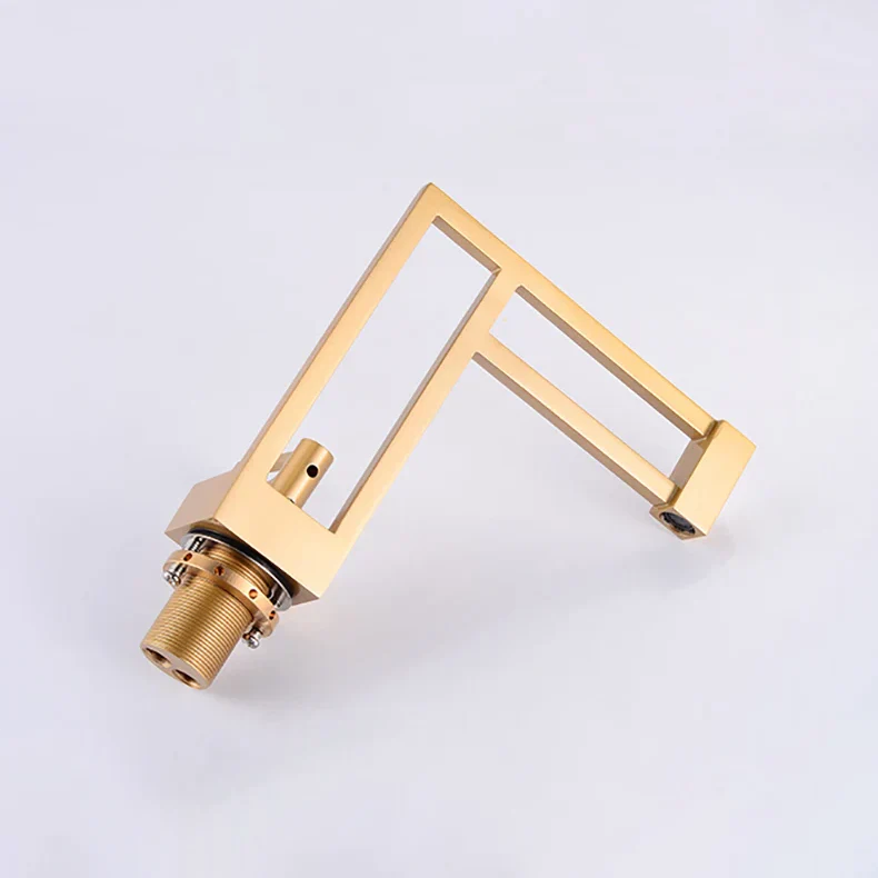 Robinet moderne géométrique salle de bain lavabo - Doré - Laiton