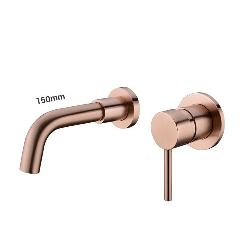 Robinet salle de bain lavabo encastrable - Doré - Laiton