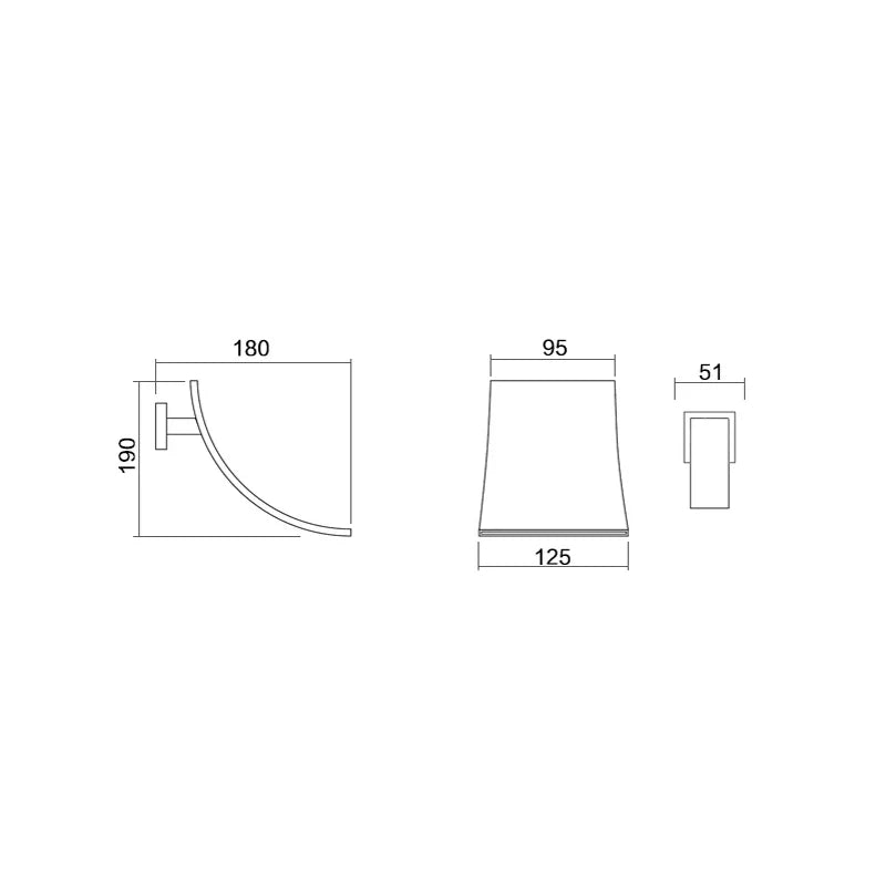Robinet encastrable mural bec cascade - Noir - Laiton