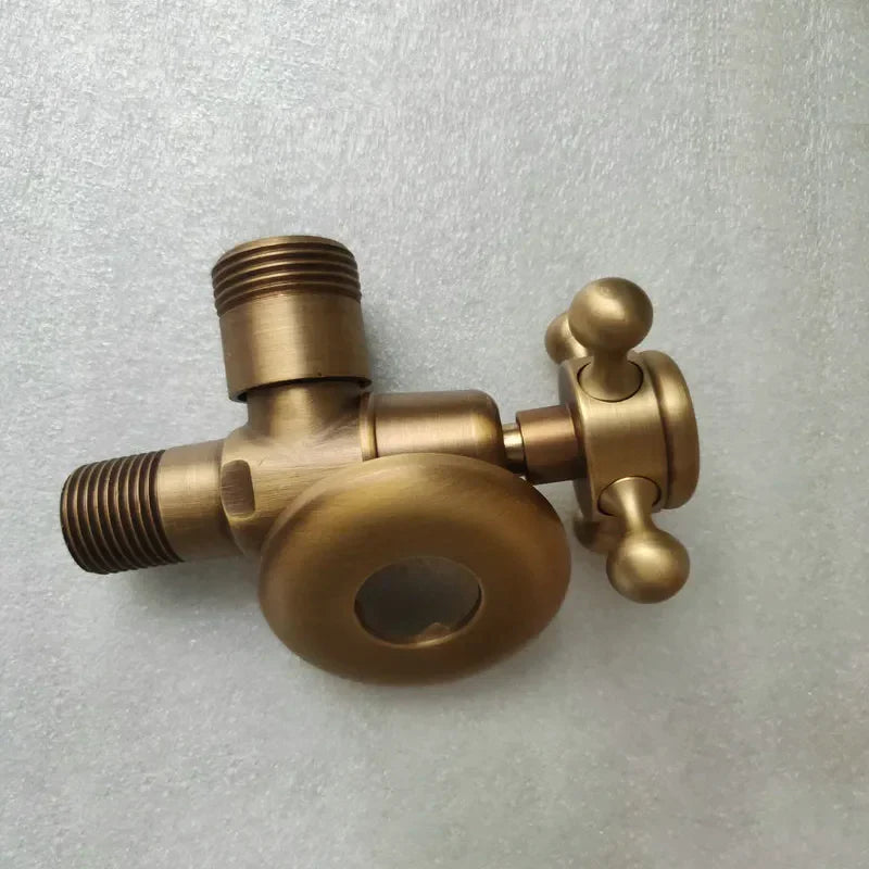 Robinet évier cuisine eau froide pivotant rétro - Doré - Laiton