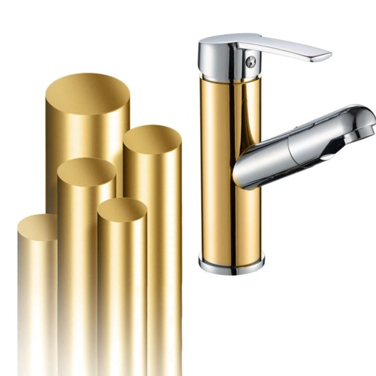 Robinet lavabo salle de bain flexible - Argenté