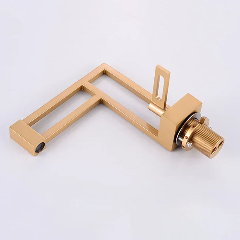 Robinet moderne géométrique salle de bain lavabo - Doré - Laiton