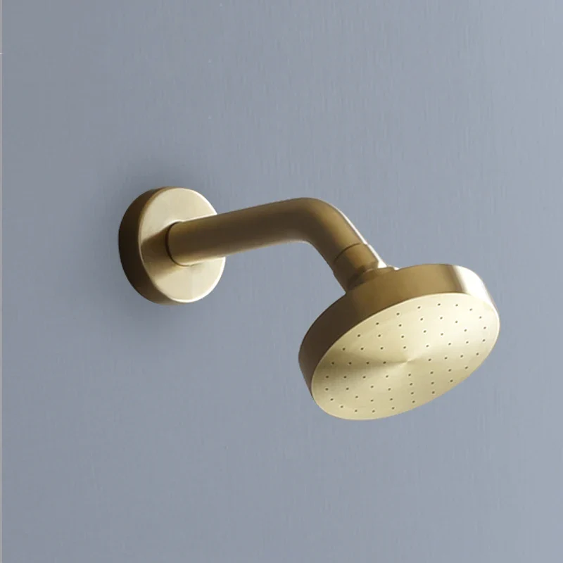 Robinet douche salle de bain mural encastrable minimaliste - Doré - Laiton