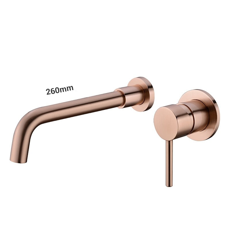 Robinet salle de bain lavabo encastrable - Doré - Laiton